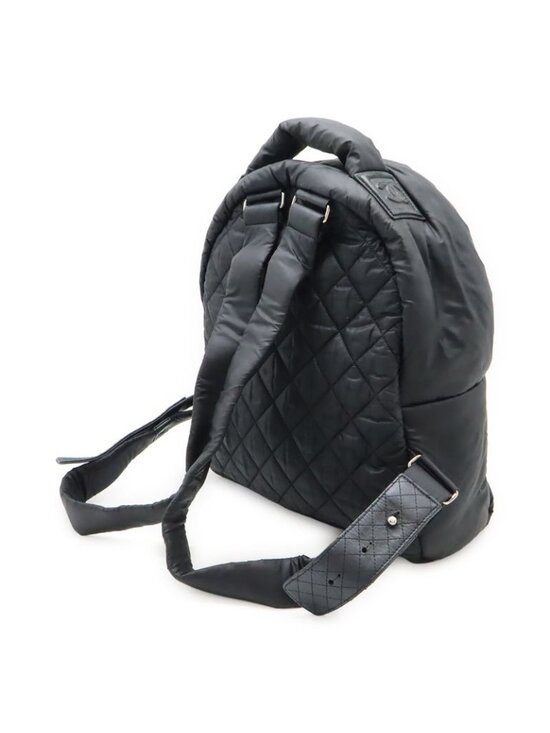 Chanel Cocococoon Backpack Rucksack Sac Daypack Quilted Nylon Leather Black main image 8